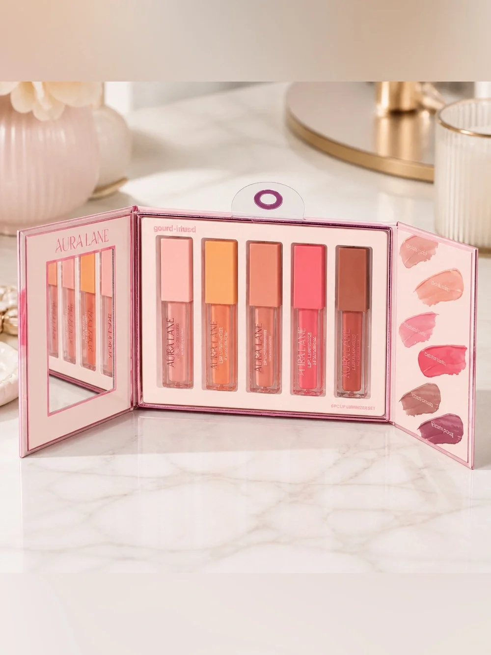 Aura Lane Glow Refined 5-Piece Lip Luminizer Set